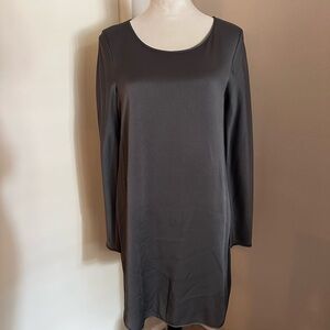 Theory Charcoal Long Sleeve Dress